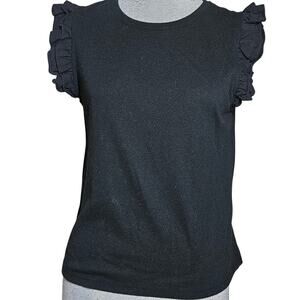 Hayden Black Cotton Sleeveless Sweater Size Small